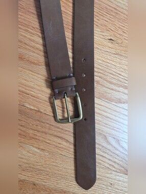 Lucky Brand Classic Leather Belt – Brown & Brass – Size 36 (NWOT)